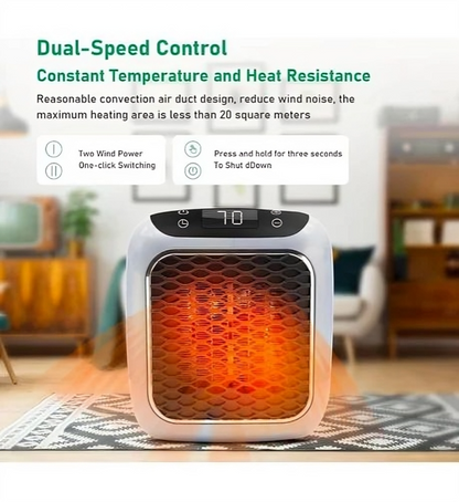 Wall-Mounted Electric Convector Heater – Silent Infrared Fan Stove for Bathroom, Bedroom & Greenhouse | Energy-Saving Small Indoor Room Heater 220V